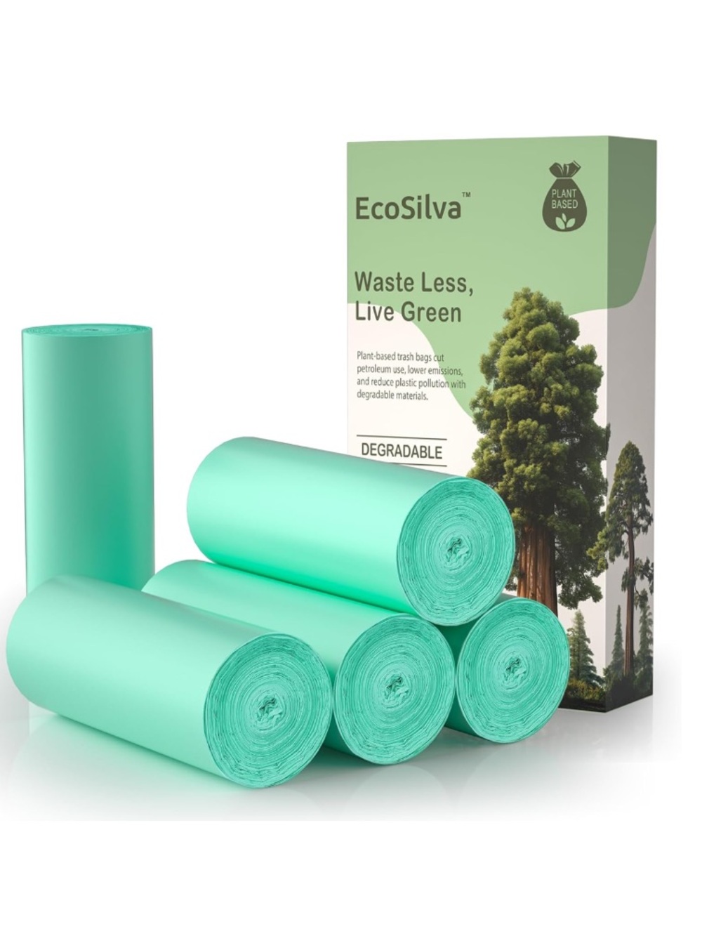 ECOSILVA 1.3 Gallon / 125 ct  compost bags